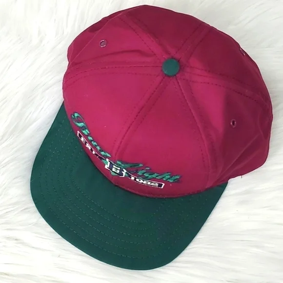 Vintage 90s Budweiser Bud Light Maroon Trucker Snapback Hat Cap Adjustable Strap - Picture 5 of 17